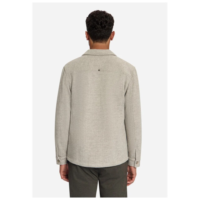No Excess Overshirt full button solid jacquar cement 33510921SN-122 large