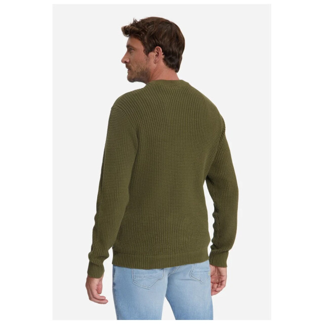 No Excess Pullover crewneck waffle jacquard moss 33230937-152 large