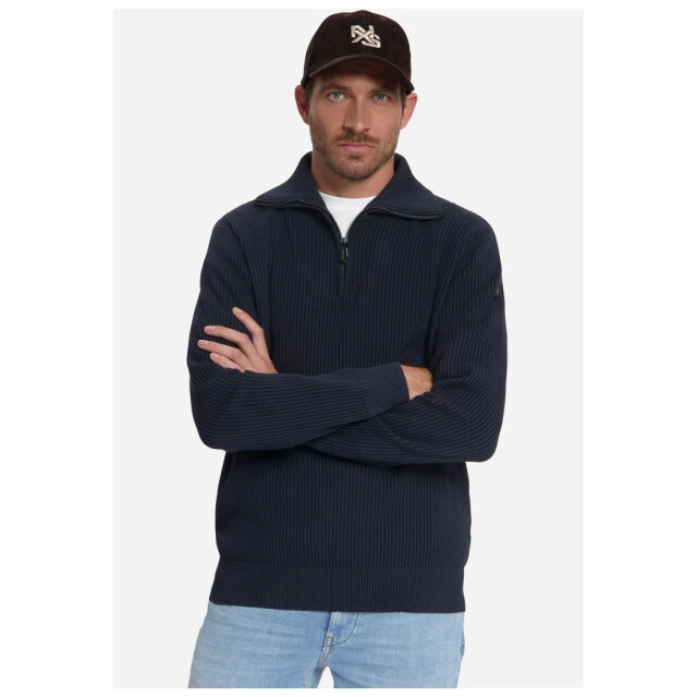 No Excess Pullover half zip wing collar tuck dark night 33230932SN-178 large