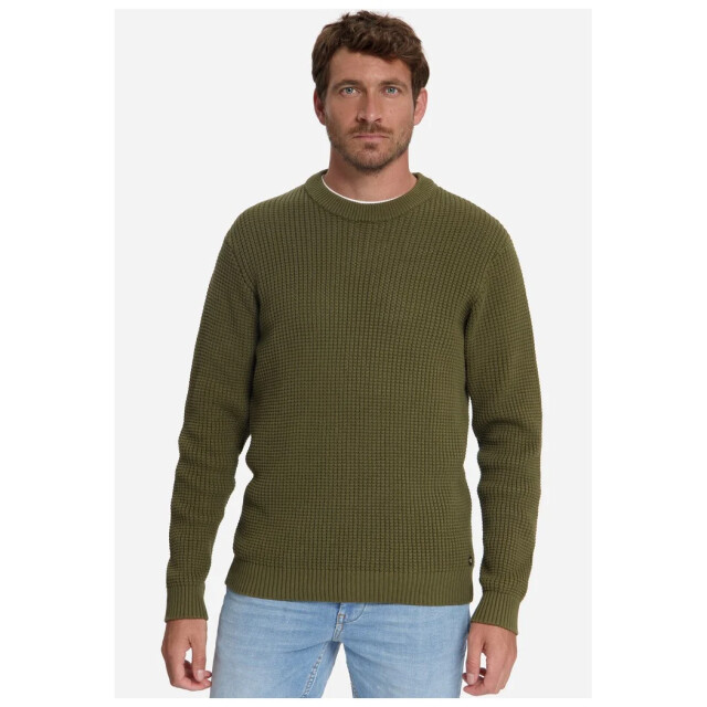 No Excess Pullover crewneck waffle jacquard moss 33230937-152 large