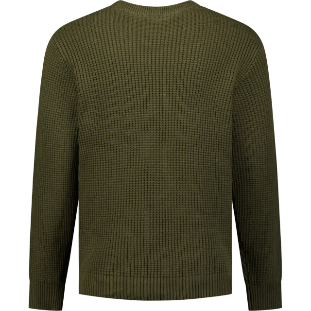 No Excess Pullover crewneck waffle jacquard moss 33230937-152 large