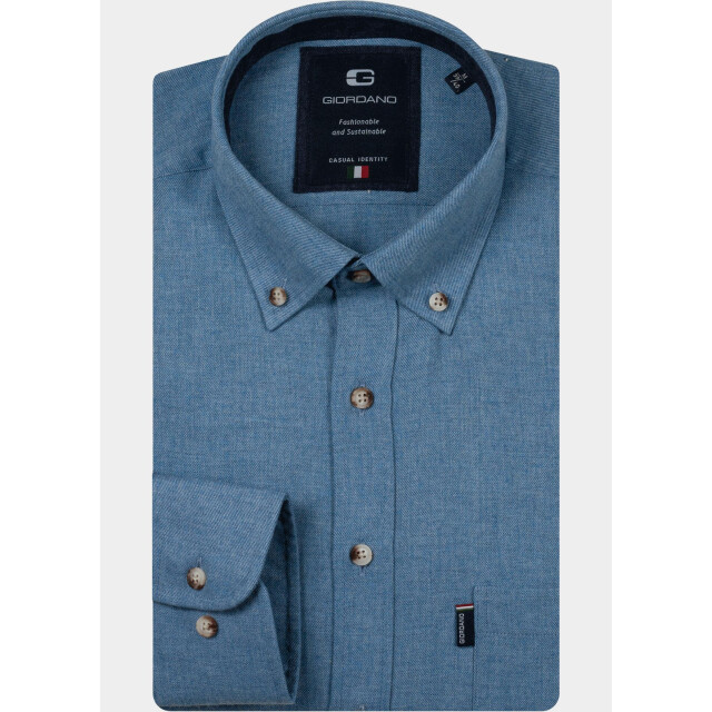 Giordano Overhemd heren dino wooltouch melange flanel 627005/62 213042 large