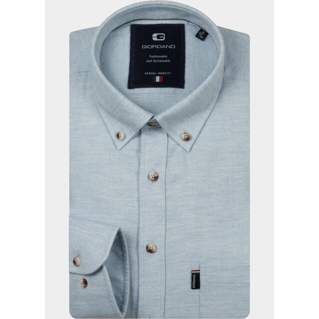 Giordano Overhemd heren dino wooltouch melange flanel 627005/61 213041 large