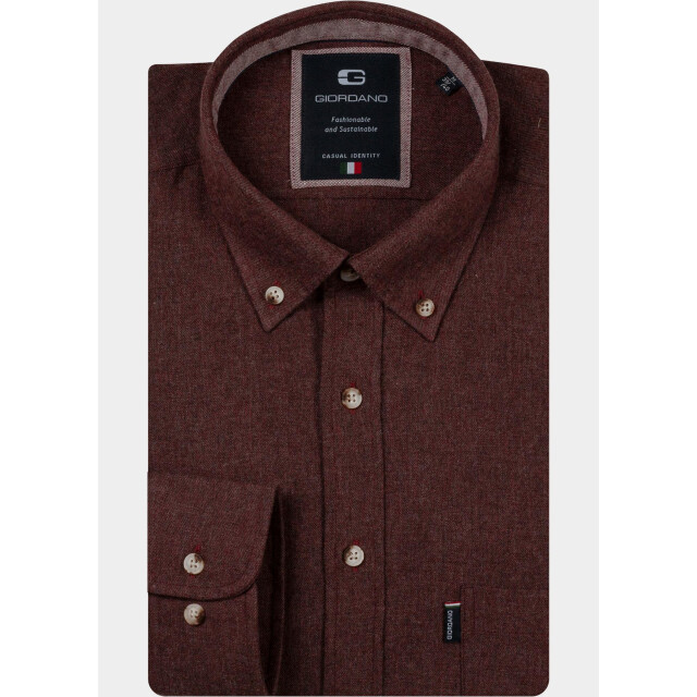 Giordano Overhemd heren dino wooltouch melange flanel 627005/30 213038 large