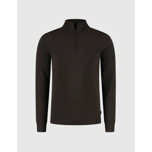 Saint Steve Cas 19480 burned coffee half zip trui Burned Coffee/Cas 19480 large