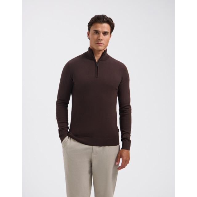 Saint Steve Cas 19480 burned coffee half zip trui Burned Coffee/Cas 19480 large