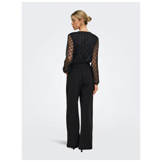 Only Onlbetsy l/s wrap v-neck jumpsuit cs jrs black 15385511-177911 large