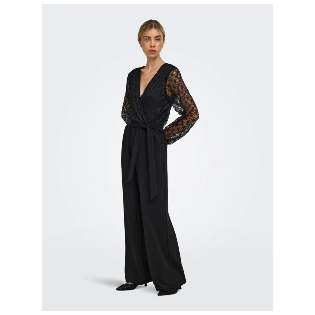 Only Onlbetsy l/s wrap v-neck jumpsuit cs jrs black 15385511-177911 large