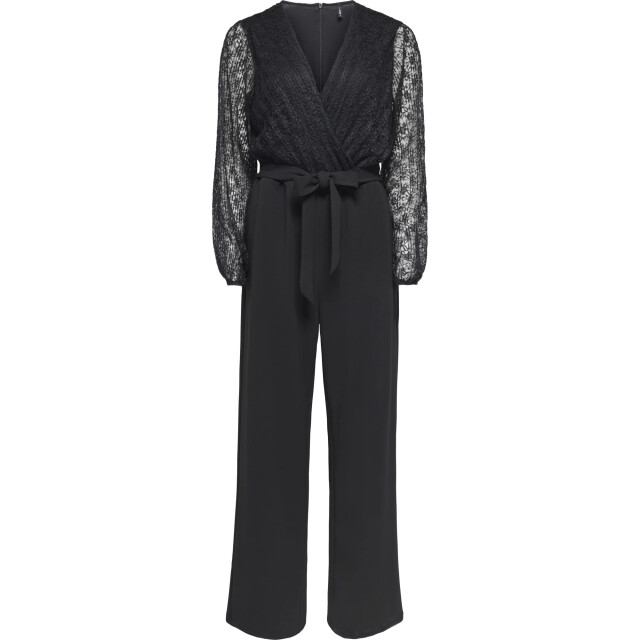 Only Onlbetsy l/s wrap v-neck jumpsuit cs jrs black 15385511-177911 large