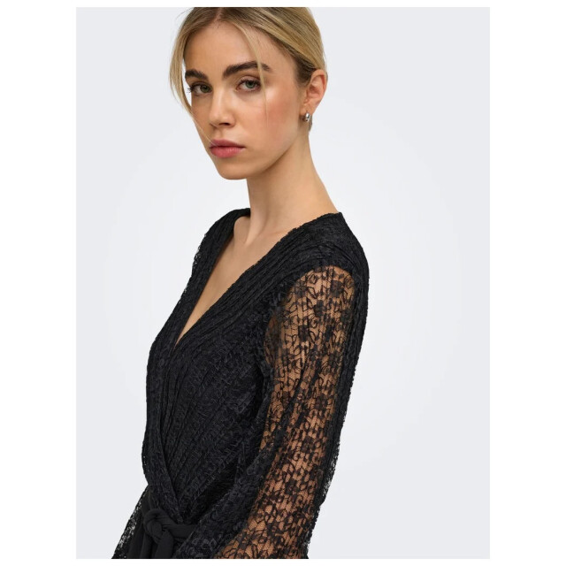 Only Onlbetsy l/s wrap v-neck jumpsuit cs jrs black 15385511-177911 large