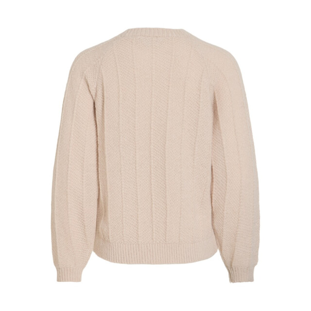 Vila vituli o-neck l/s knit top/pb 14116176 birch 06712.198.0301 large