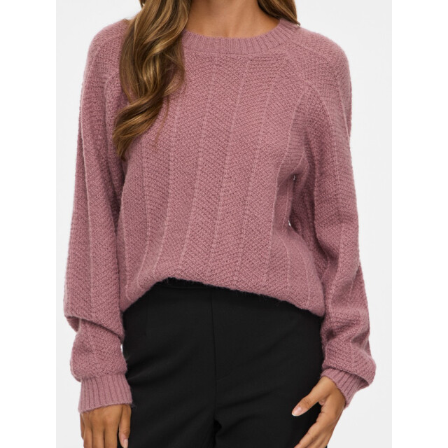 Vila vituli o-neck l/s knit top/pb 14116176 nostalgia 06712.615.0301 large