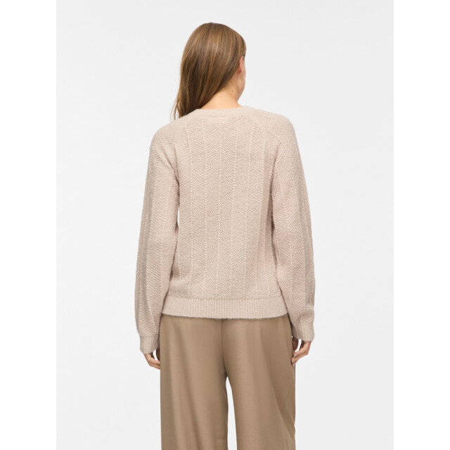 Vila vituli o-neck l/s knit top/pb 14116176 birch 06712.198.0301 large