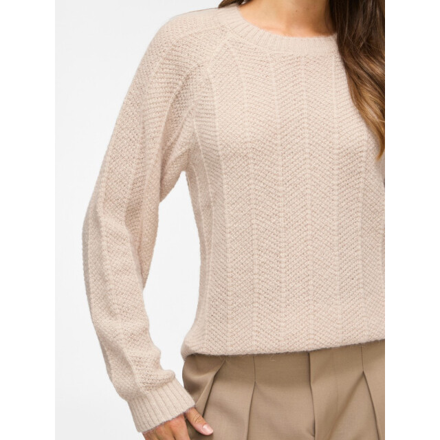 Vila vituli o-neck l/s knit top/pb 14116176 birch 06712.198.0301 large