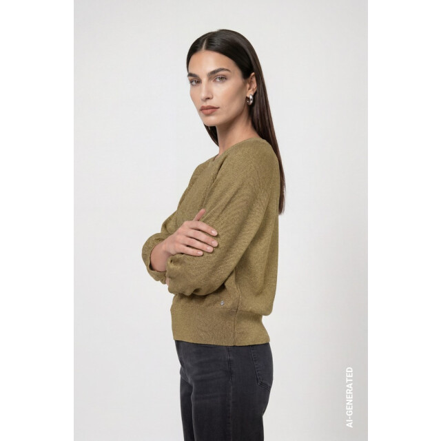 Monari  lurex trui 809949 625 forest 06712.369.0139 large