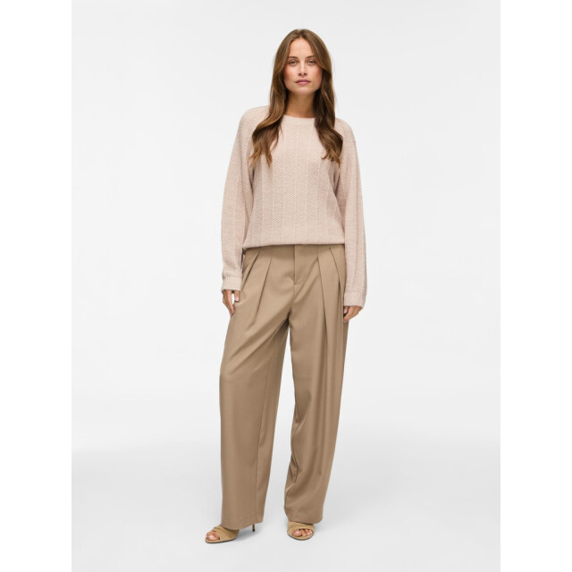 Vila vituli o-neck l/s knit top/pb 14116176 birch 06712.198.0301 large
