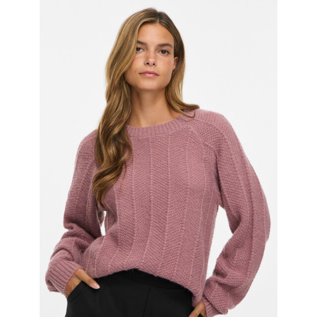 Vila vituli o-neck l/s knit top/pb 14116176 nostalgia 06712.615.0301 large