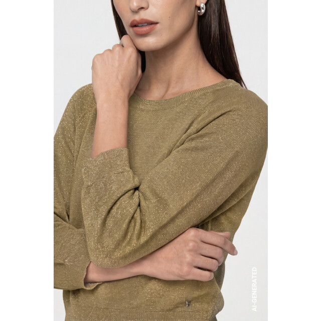 Monari  lurex trui 809949 625 forest 06712.369.0139 large