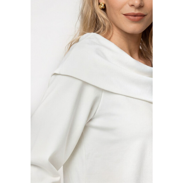 Monari  jumper with carmen neckline 809858 102 off-white 06712.112.0128 large