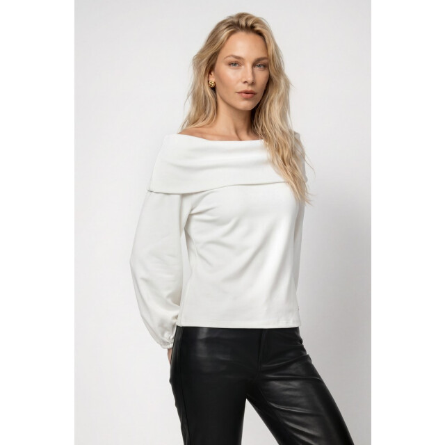 Monari  jumper with carmen neckline 809858 102 off-white 06712.112.0128 large