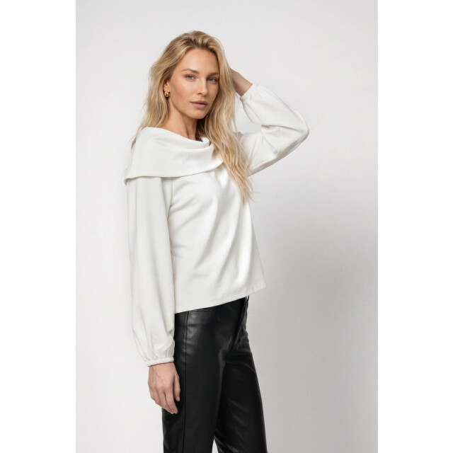 Monari  jumper with carmen neckline 809858 102 off-white 06712.112.0128 large