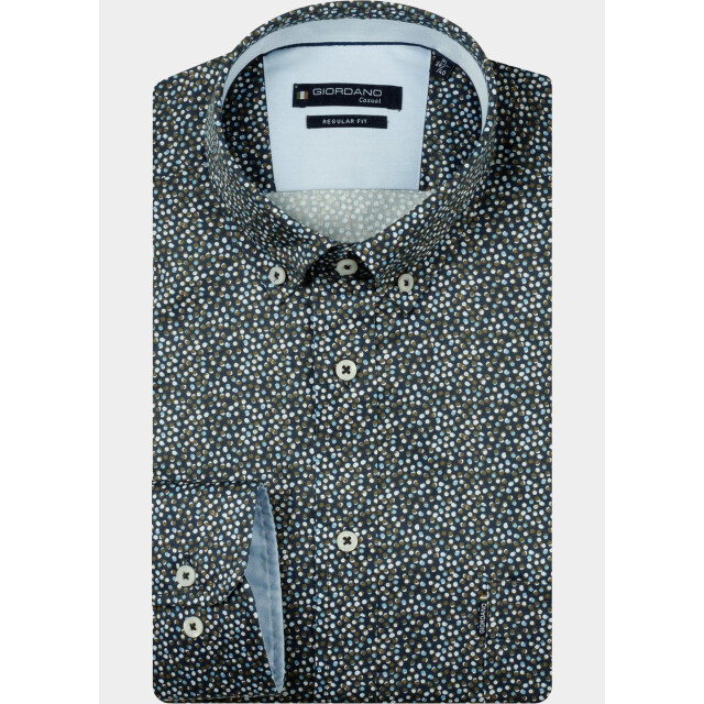 Giordano Overhemd heren dino satin strech graphic pri 627032/70 213113 large