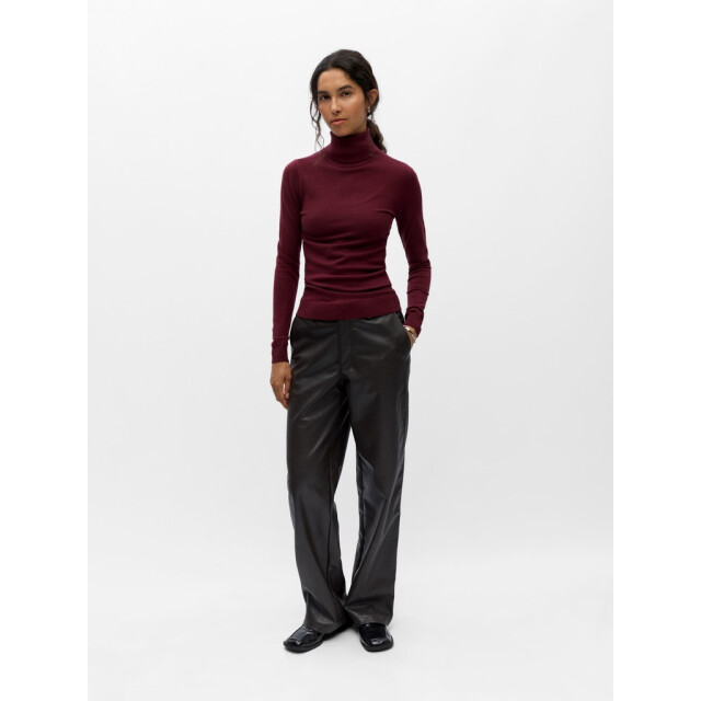 Object objthess l/s rollneck knit pullover 23033228 windsor wine 06711.680.0012 large