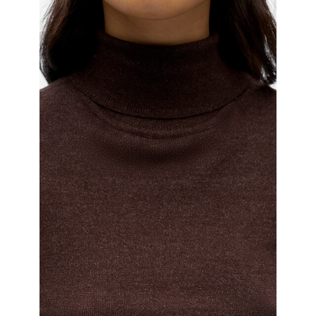 Object objthess l/s rollneck knit pullover 23033228 seal brown 06711.840.0021 large