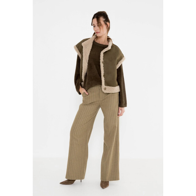 Zizo Fa26.sell.502 sella pants stripe khaki Fa26.Sell.502 large