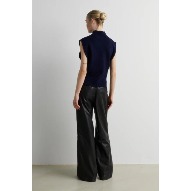 Second Female 61372 longo knit t-neck vest 5994 night sky 06713.261.0003 large