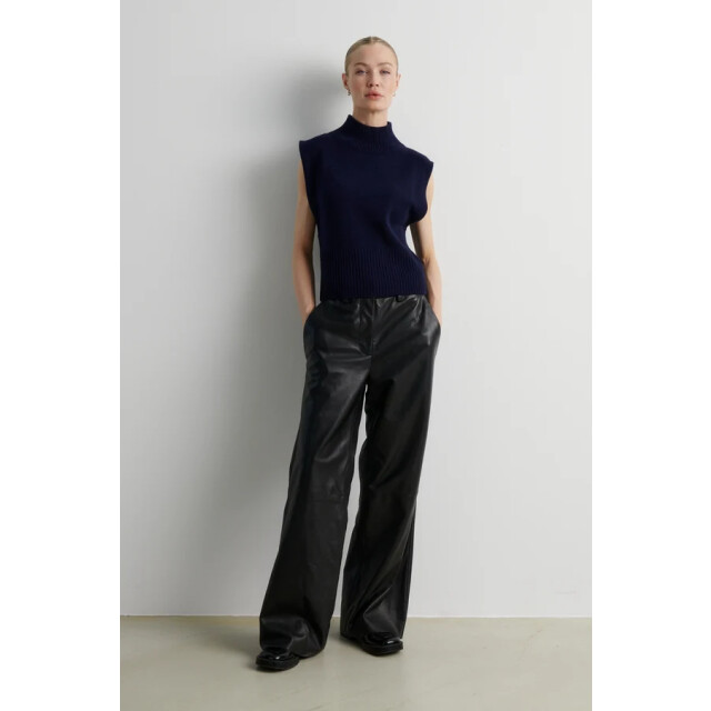 Second Female 61372 longo knit t-neck vest 5994 night sky 06713.261.0003 large