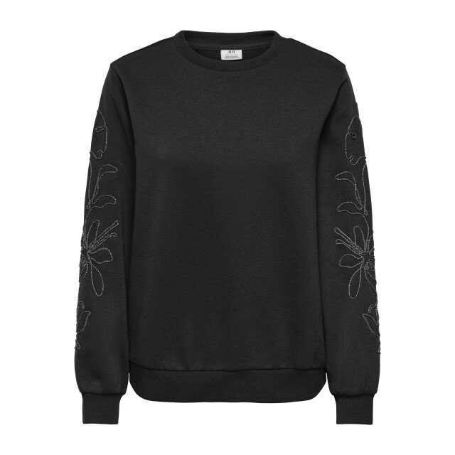 Jacqueline de Yong mesa mindy l/s emb sweat jrs 15376644 black 06721.999.0003 large