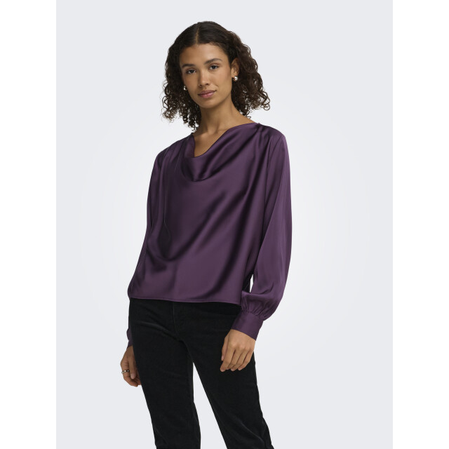 Jacqueline de Yong rocky l/s waterfall top wvn 15382754 plum perfect 06615.770.0064 large