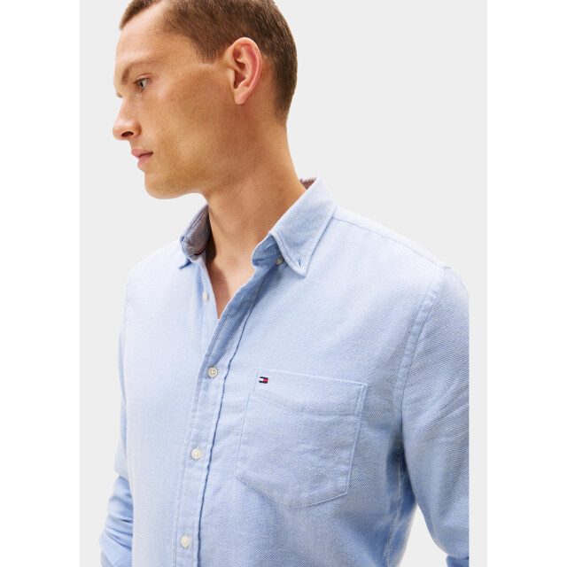 Tommy Hilfiger Overhemd heren flannel dobby rf shirt mw0mw40470/c1o 211436 large