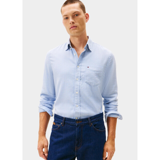 Tommy Hilfiger Overhemd heren flannel dobby rf shirt mw0mw40470/c1o 211436 large
