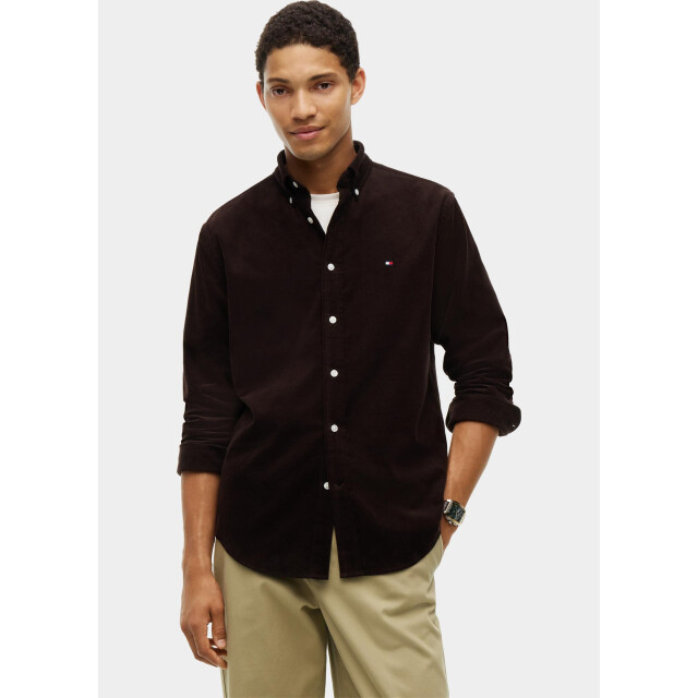Tommy Hilfiger Overhemd heren solid corduroy rf shirt mw0mw40486/hjt 211437 large