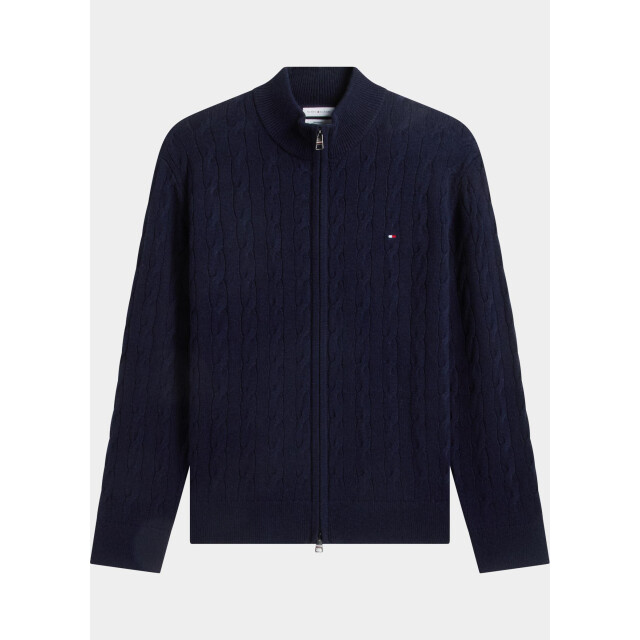 Tommy Hilfiger Vest heren lambswool cable zip through mw0mw46353/dw5 211450 large