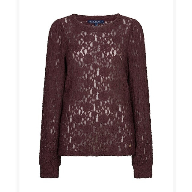 Red Button Top srb5068 lace burgundy SRB5068 - Lace Burgundy large