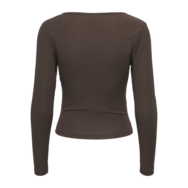 Only onllexi l/s wrap top jrs 15383493 coffee bean 06012.882.0145 large