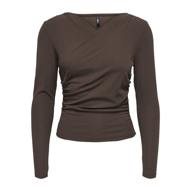 Only onllexi l/s wrap top jrs 15383493 coffee bean 06012.882.0145 large