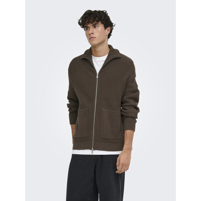Only & Sons Onsstay reg zip cardigan knit frml 22039396 large