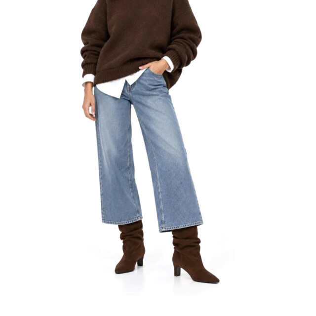 DWRS Label Perugia dark brown enkellaars met hak dames 11903-01 8725 large