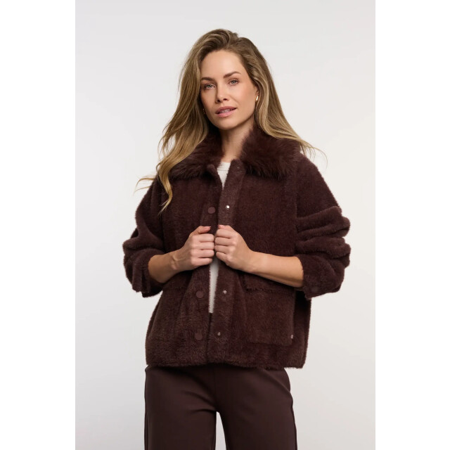 Rino & Pelle Nia.5002613 rino en pelle jacket with detachable collar coffee roast Nia.5002613 Coffee roast large