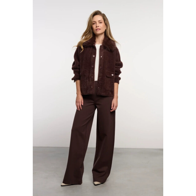 Rino & Pelle Nia.5002613 rino en pelle jacket with detachable collar coffee roast Nia.5002613 Coffee roast large