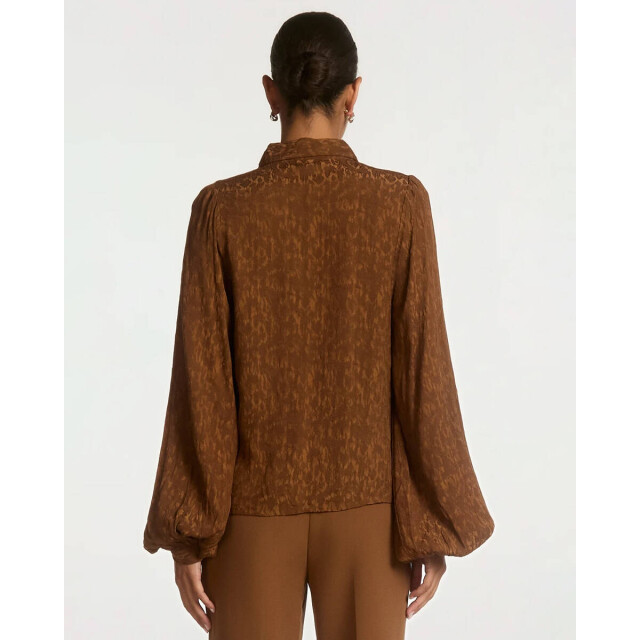 Aaiko Blouse lange mouw rose jacquard vis Aaiko Blouse lange mouw ROSE JACQUARD VIS large