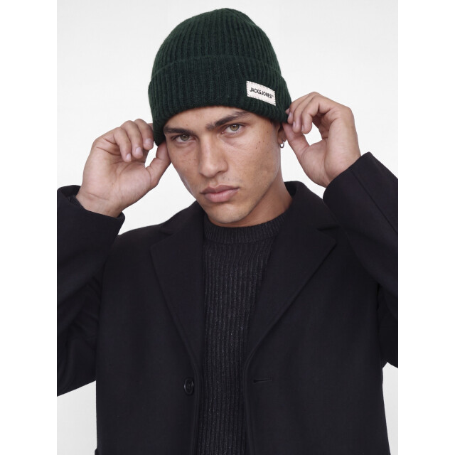 Jack & Jones Heren muts jaccolton beanie donkergroen/donkerblauw 12298792 large