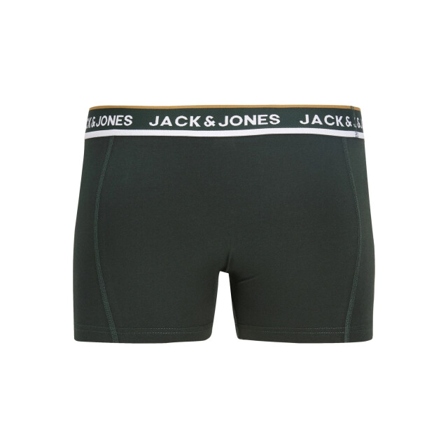 Jack & Jones Heren boxershorts trunks jacsway 3-pack effen donkergroen/donkergrijs/zwart 12298997-Scarab large