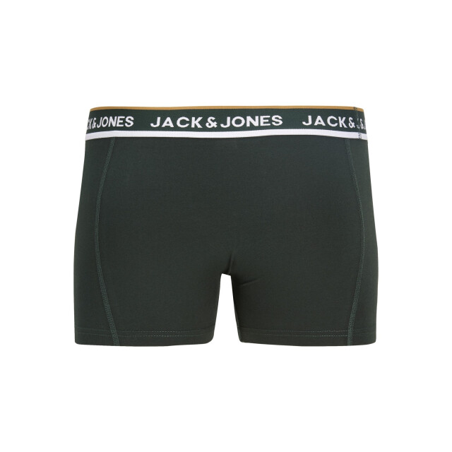 Jack & Jones Heren boxershorts trunks jacsway 3-pack effen donkergroen/donkergrijs/zwart 12298997-Scarab large