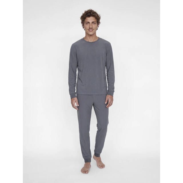 Jack & Jones Heren lounge pyjama set lang polyester effen 12268536-Turbulence large