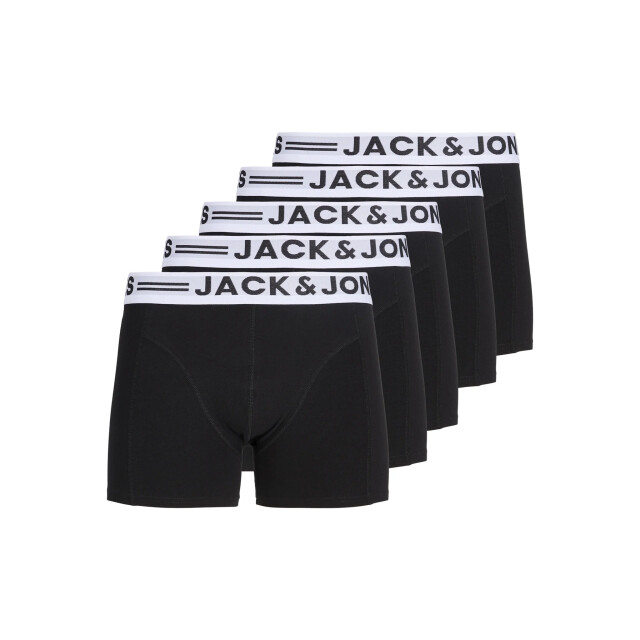 Jack & Jones Heren boxershorts trunks jacsense 5-pack effen 12298998-Black large